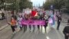 Video: Montenegrins at the gay-pride event in the capital.