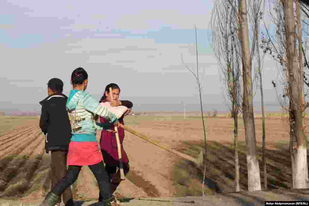 Кетмени курч окуучулар. Ноокен району.