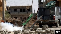 Сирийская оппозиция в ходе боевых действий применяет ракетные снаряды кустарного производства