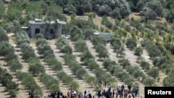 Беженцы на сирийско-турецкой границе. 8 июня 2011 г