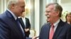 BELARUS - Belarusian President Alyaksandr Lukashenka (L) shakes hands with U.S. National Security Advisor John Bolton during their meeting in Minsk, August 29, 2019