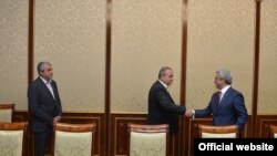 Встреча представителей партии «Свобода» с президентом страны Сержем Саргсяном по вопросу конституционных реформ, Ереван, 16 сентября 2015 г.