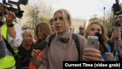 Ռուսաստան, Մոսկվա - Լյուբով Սոբոլը օգոստոսի 31-ի ցույցի ժամանակ