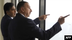 Михаил Саакашвили и Ильхам Алиев, 2010 год