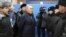 Президент Казахстана Нурсултан Назарбаев во время встречи с полицейскими Жанаозена, 22 декабря 2011 года.    