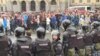 Russia - security forces/ riot police at sanctioned protest in Moscow - screen grab demonstration rally opposition