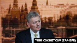 RUSSIA -- Kremlin spokesman Dmitry Peskov attends Russian President Vladimir Putin's annual life-broadcasted news conference with Russian and foreign media at the World Trade Center in Moscow, Russia, 19 December 2019 