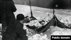 A Dyatlov group tent, as it was discovered on February 26, 1959