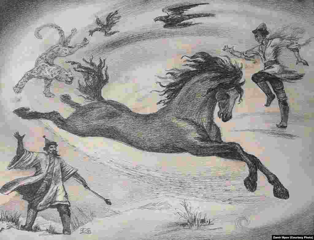 &quot;Ырыскы&quot; аттуу композициясынан.