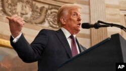 Выступление Дональда Трампа после вступления в должность президента США, 20 января 2025 г.