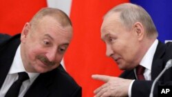 Ռուսաստանի և Ադրբեջանի նախագահներ Վլադիմիր Պուտին և Իլհամ Ալիև, ապրիլ, 2024թ.