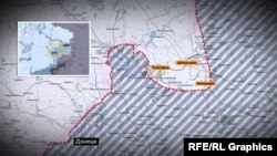 Лінія оборони української армії в районі Дебальцевого, 2015 рік