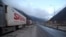 Georgia - Armenian trucks stranded at the Georgian-Russian border crossing at Upper Lars, 13Dec2016.