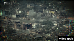 Разрушенный в результате боев Волчанск