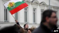 Прихильники Борисова навпроти будівлі парламенту, лютий 2013