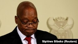 Жейкоб Жуманын 14-февралдагы кайрылуусунан бир көрүнүш, Претория шаары.