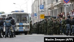 Росгвардия на Тверской улице, 12 июня 