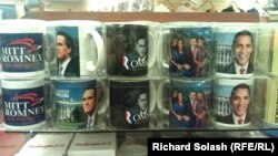 Портреты кандидтов в президенты США на чашках