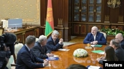 Аляксандар Лукашэнка на сустрэчы са спэцпрадстаўніком прэзыдэнта ЗША Кітам Келагам. Беларусь, Менск, 21 чэрвеня 2025 году