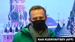 Алексей Навальный «Шереметьево» аэропортунда. 17-январь, 2021-жыл.