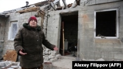 Зруйнований під час обстрілів Авдіївки будинок, 2 лютого 2017 року