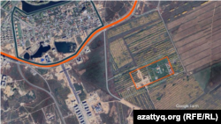 Астанадағы Ұлы дала көшесінің бойында 2022 жылы салынған резиденцияның спутниктен түсірілген суреті. Дереккөзі: earth.google.com