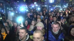 На Евромайдане спели гимн Украины
