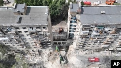 Орусиянын соккусунан бүлүнгөн турак жай. Киев, 18-июнь 2025-жыл