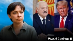 Каляж: Вольга Лойка, Аляксандар Лукашэнка, Дональд Трамп