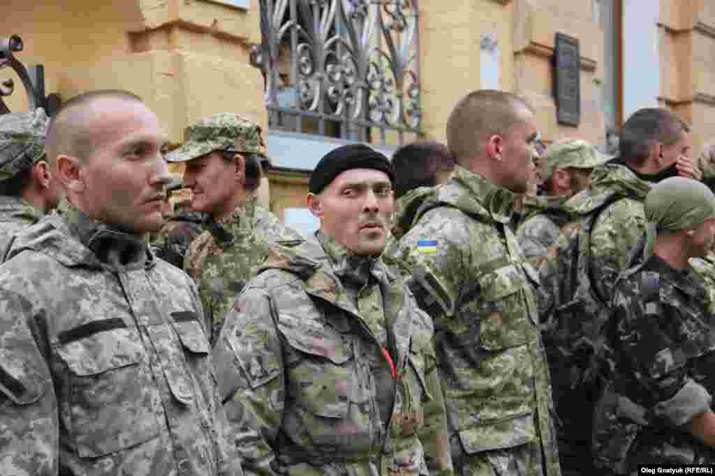 Серед учасників протесту були присутні невідомі, без розпізнавальних знаків