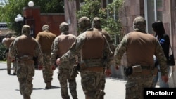 Armenia - National Security Service officers raid the headquarters of Electric Networks of Armenia, Yerevan, July 8, 2025.