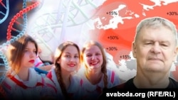 Фотакаляж. Алег Латышонак (справа).