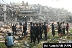 Мандалай шаарындагы көп кабат үй урандыга айланды