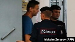 Նավալնին ոստիկանությունում, 25-ը օգոստոսի, 2018թ.