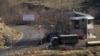 A Russian military post on a highway running along the Armenian-Azerbaijani border.