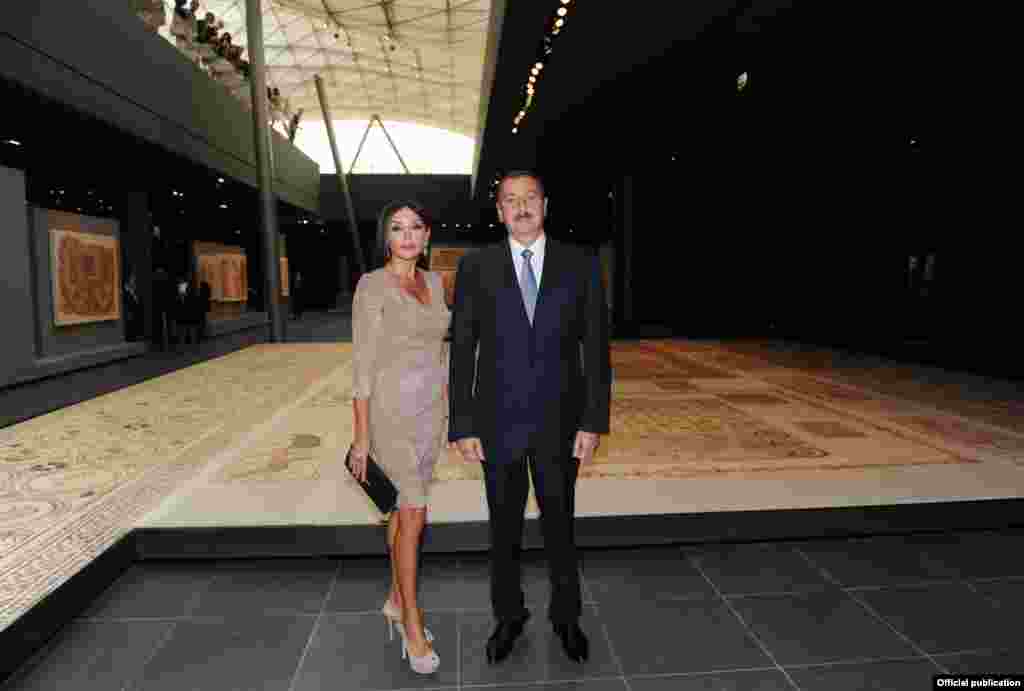 Azerbaijan. Baku. Ilham Aliyev attended the opening ceremony of the new halls dedicated to Islamic art in Louvre museum of Paris  