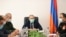 Armenia - Prime Minister Nikol Pashinian meets with the heads of the Armenian police and National Security Service and other officials in Kapan, Syunik, April 21, 2021.