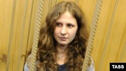 Мария Алёхина на заседании Таганского суда Москвы 19 апреля