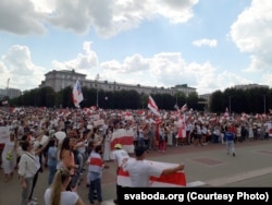 Адна з пратэставых акцыяў у Магілёве