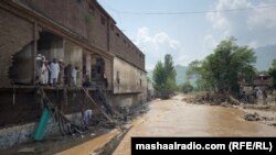 وروستیو سېلابونو د خیبر پښتونخوا بونېر ضلع تر ټولو سخته ځپلې ده - د اګست ۱۶مې انځور.