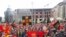 Protesters in the Macedonian capital's central square on March 4.
